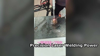 Laser welding machine operation demonstration