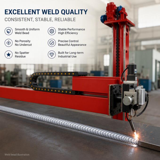 2000×2000mm 360° rotatable light-duty welding manipulator with column, boom and rotary base for cylindrical vessel seam welding